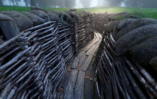 Reconstruction of the trenches of Flanders Fields in Ypres, Belgium
